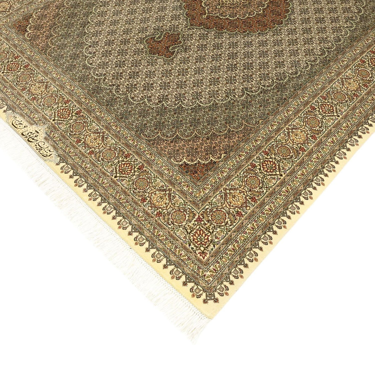 Persisk tæppe - Tabriz - Royal - Royal - 197 x 154 cm - mørk beige