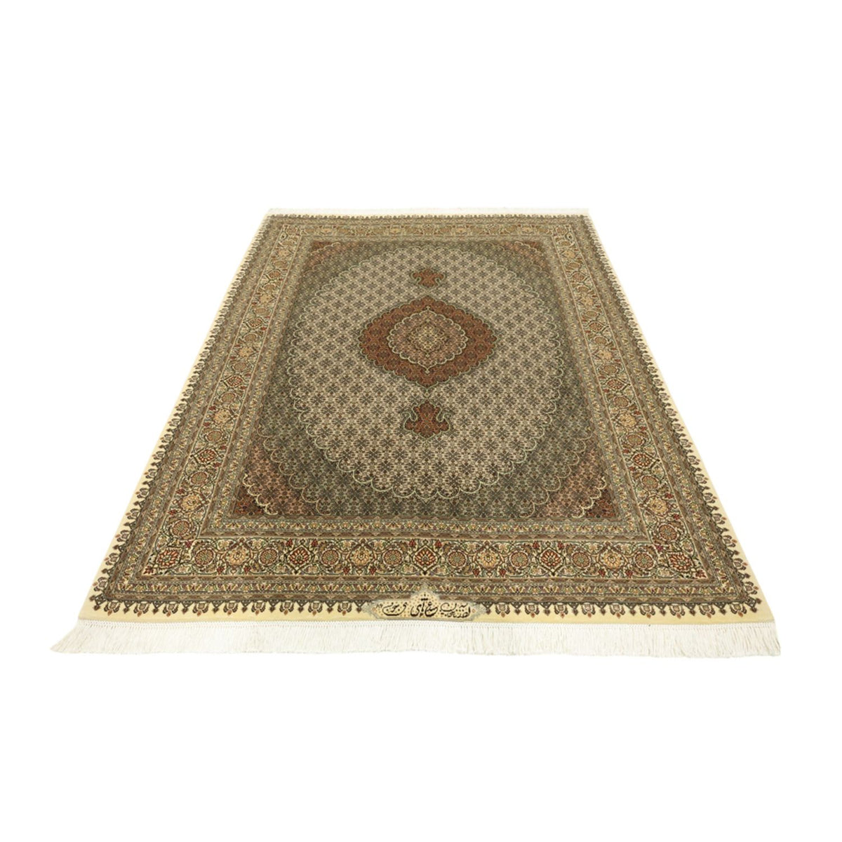 Persisk tæppe - Tabriz - Royal - Royal - 197 x 154 cm - mørk beige