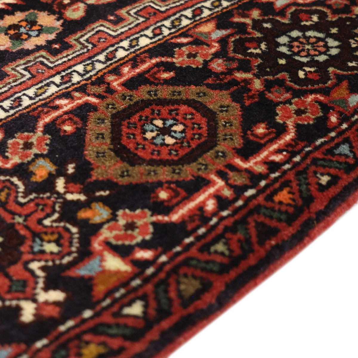 Persisk tæppe - Nomadisk - 145 x 103 cm - mørkerød