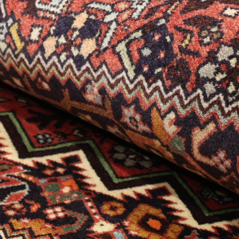 Persisk tæppe - Nomadisk - 145 x 103 cm - mørkerød