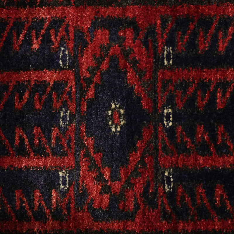 Løber Baluch-tæppe - 188 x 99 cm - mørkerød