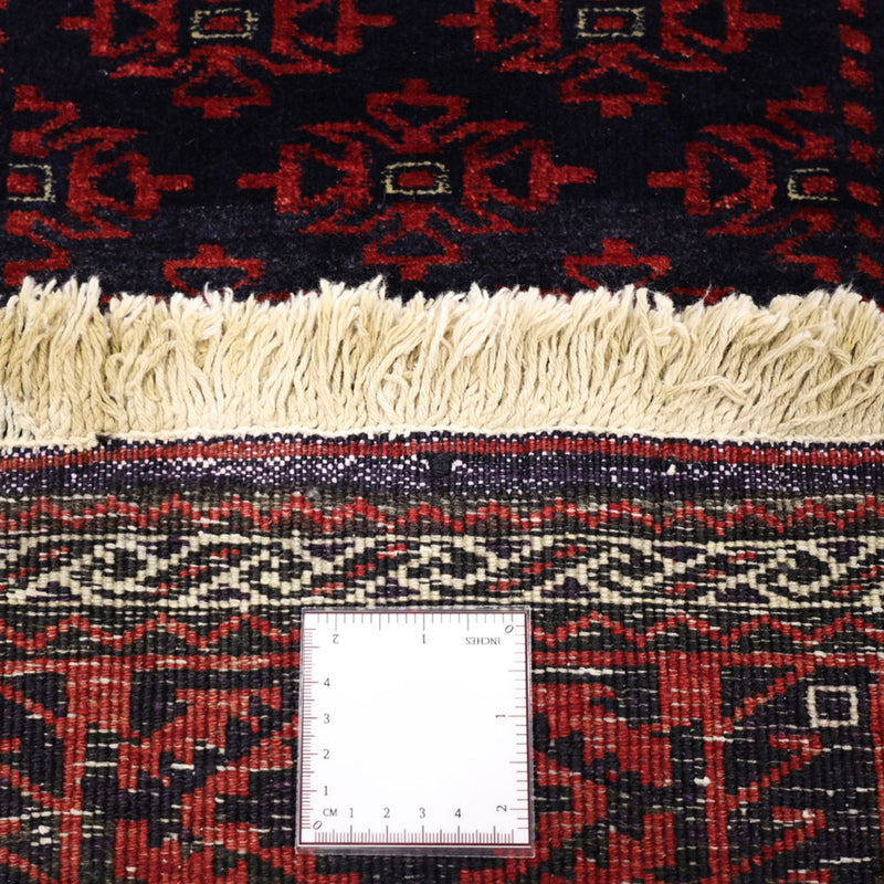 Løber Baluch-tæppe - 188 x 99 cm - mørkerød
