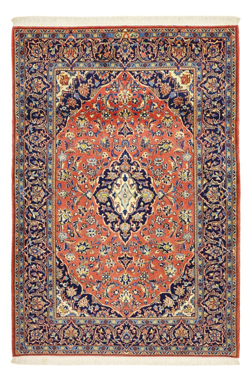 Persisk tæppe - Keshan - 160 x 112 cm - lysrød
