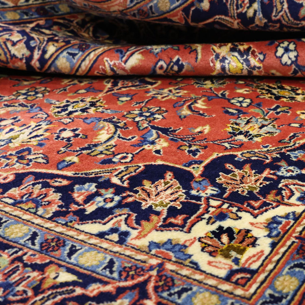 Persisk tæppe - Keshan - 160 x 112 cm - lysrød