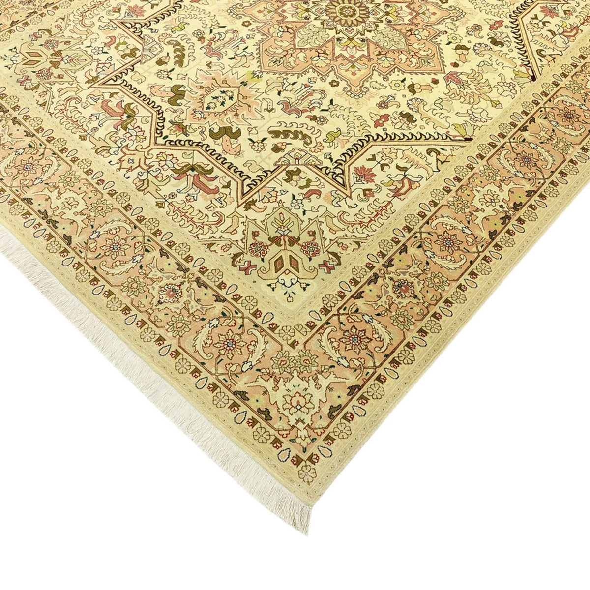 Persisk tæppe - Tabriz - Royal - 203 x 147 cm - beige