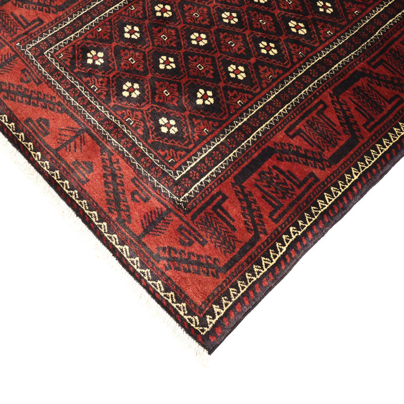 Løber Baluch-tæppe - 198 x 103 cm - mørkerød