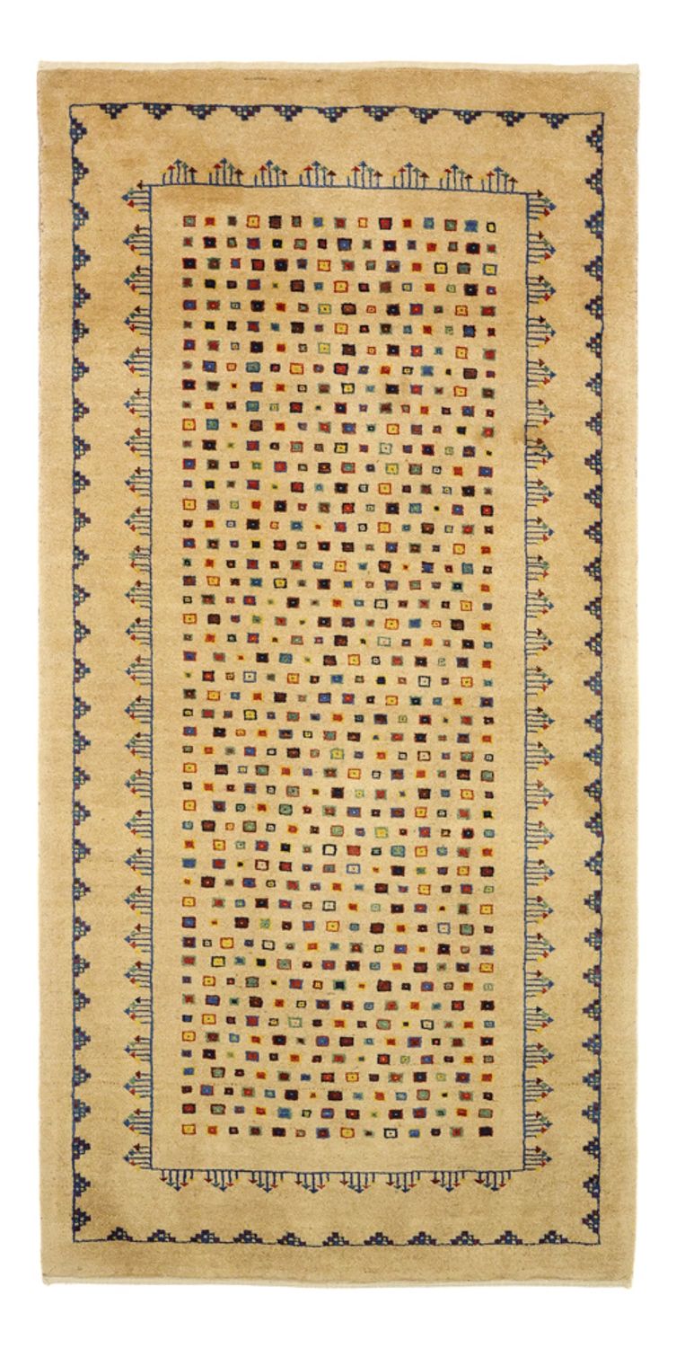 Gabbeh Tæppe - Loribaft Persisk - 164 x 79 cm - guld