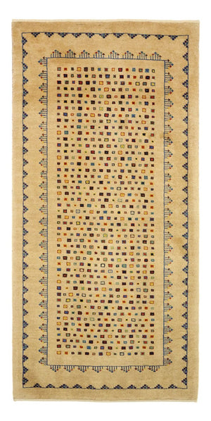 Gabbeh Tæppe - Loribaft Persisk - 164 x 79 cm - guld