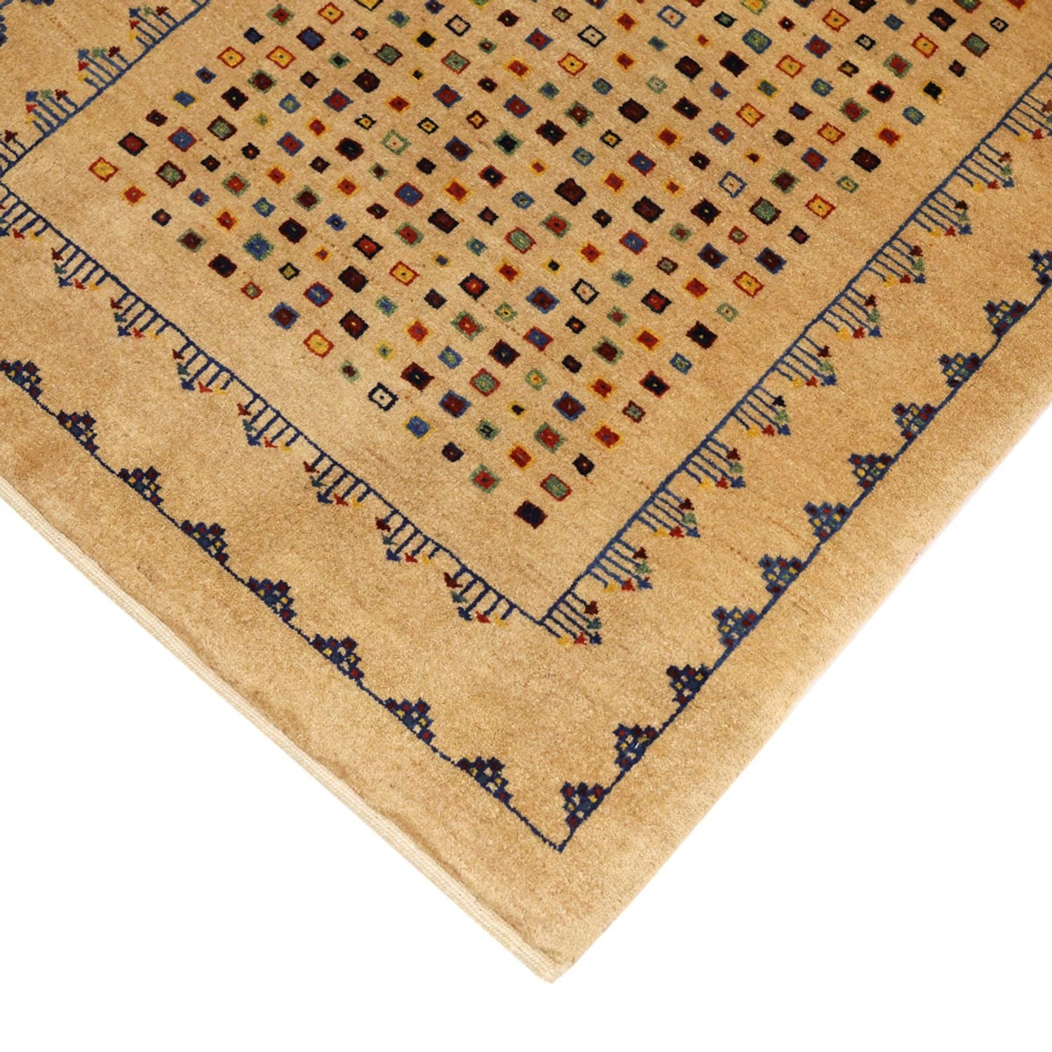 Gabbeh Tæppe - Loribaft Persisk - 164 x 79 cm - guld