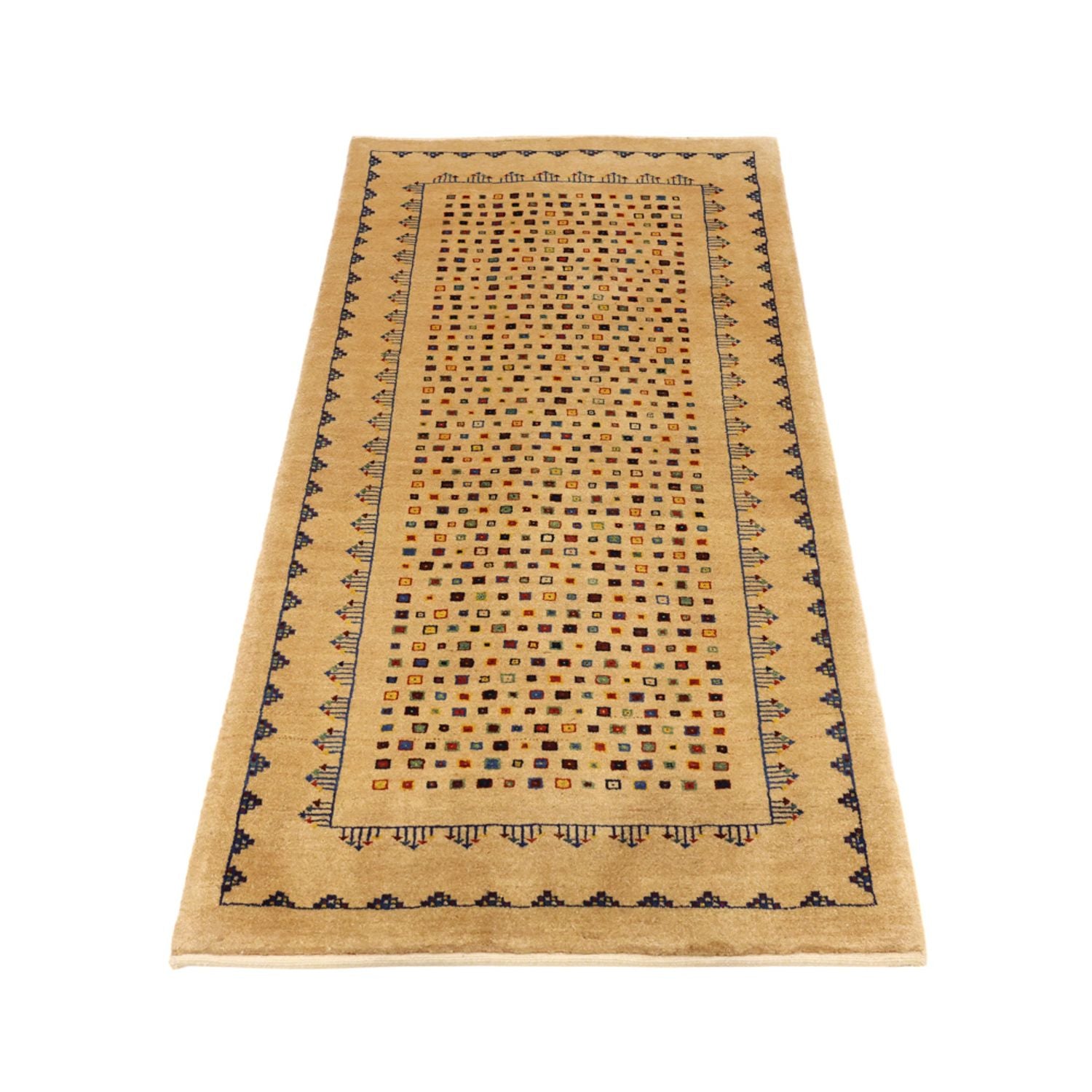 Gabbeh Tæppe - Loribaft Persisk - 164 x 79 cm - guld