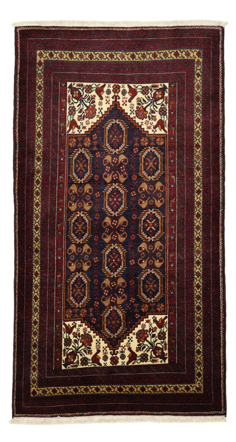Baluch-tæppe - 210 x 115 cm - mørkerød
