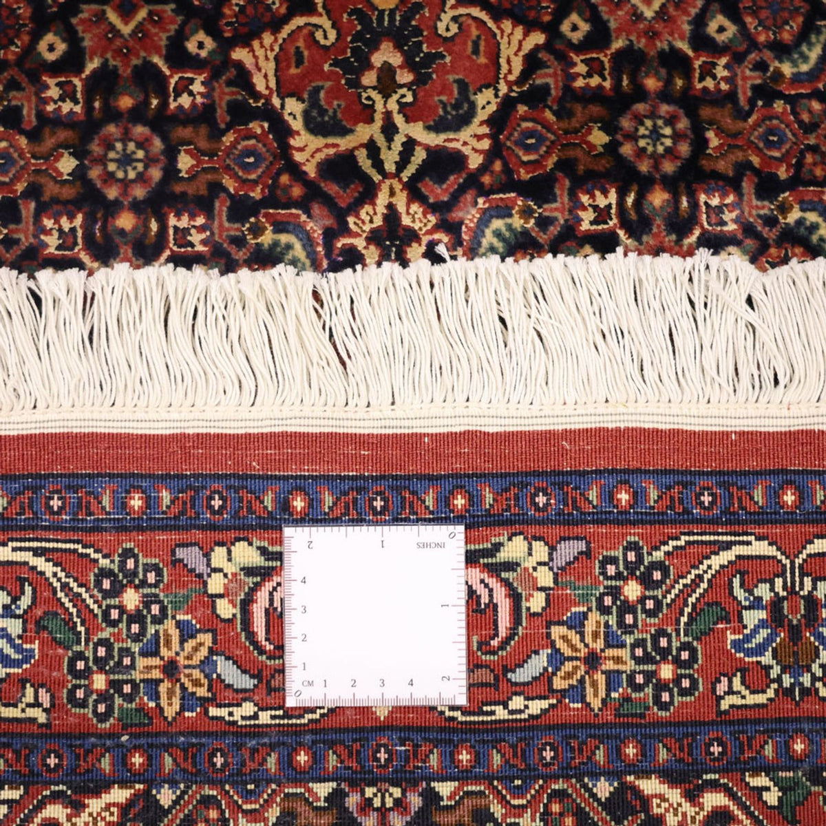 Persisk tæppe - Bijar - 142 x 90 cm - mørkerød