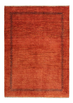 Gabbeh Tæppe - Loribaft Persisk - 115 x 82 cm - mørkerød