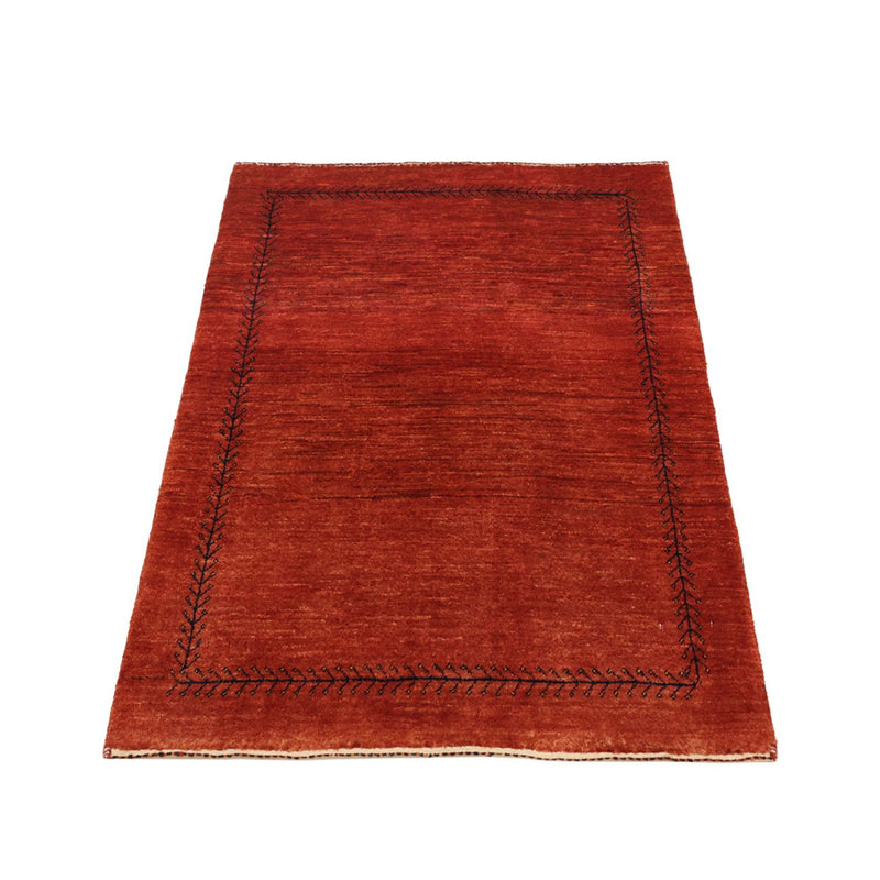 Gabbeh Tæppe - Loribaft Persisk - 115 x 82 cm - mørkerød