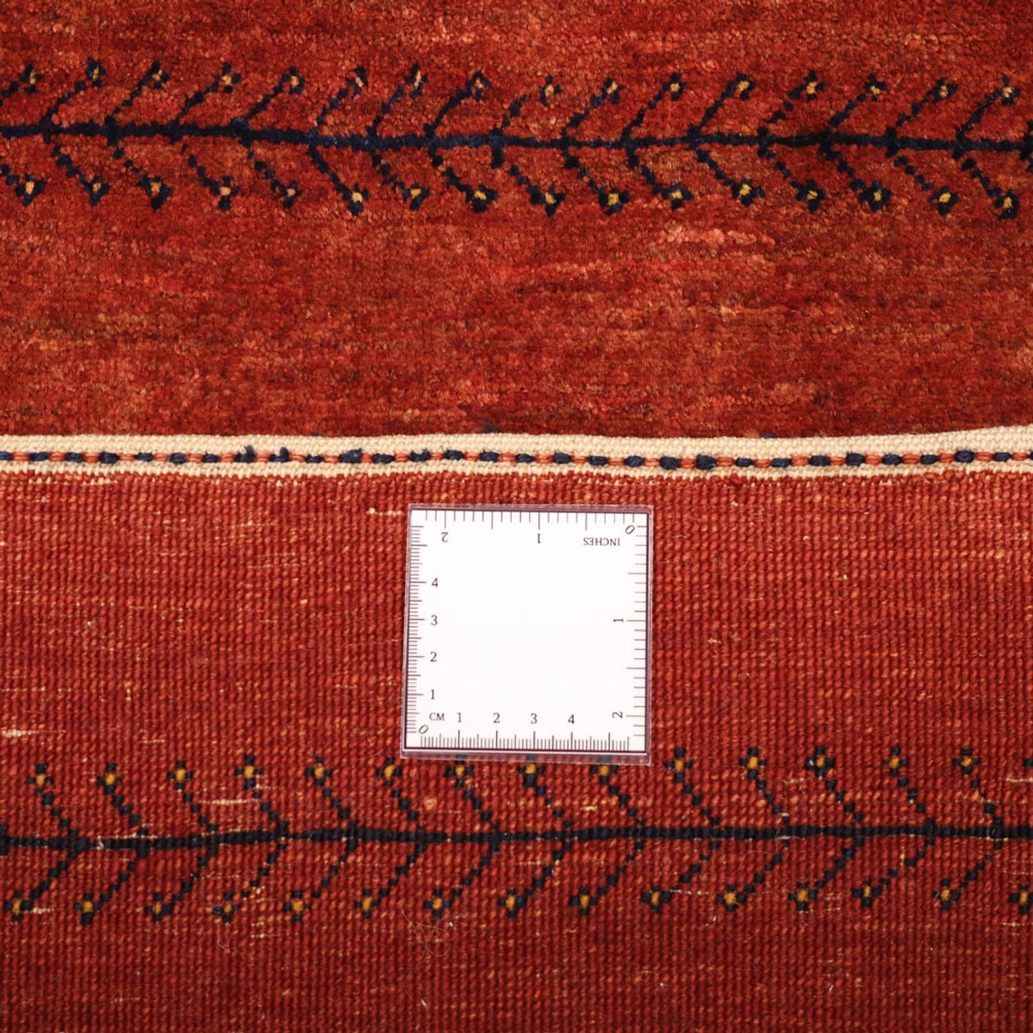 Gabbeh Tæppe - Loribaft Persisk - 115 x 82 cm - mørkerød