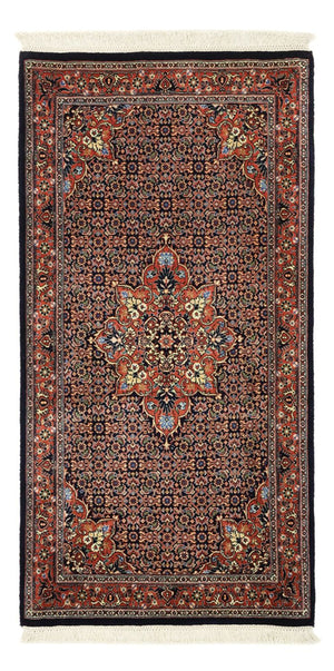 Persisk tæppe - Bijar - 144 x 75 cm - mørkerød