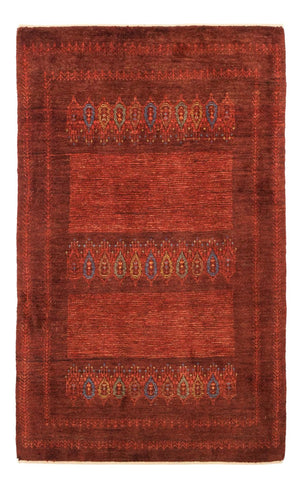 Gabbeh-tæppe - Kashkuli Persisk - 131 x 82 cm - mørkerød