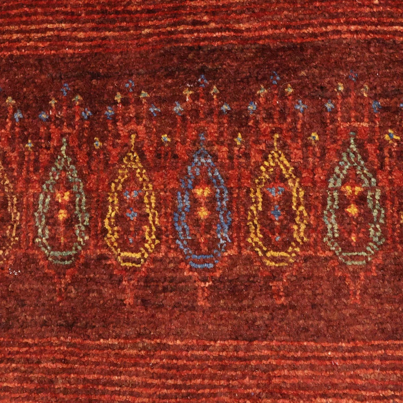 Gabbeh-tæppe - Kashkuli Persisk - 131 x 82 cm - mørkerød