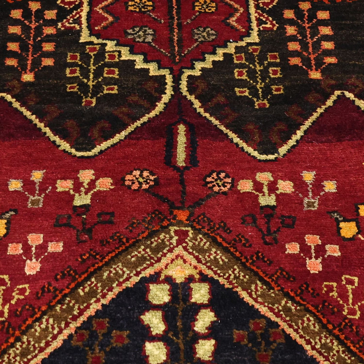 Persisk tæppe - Nomadisk - 285 x 150 cm - mørkerød