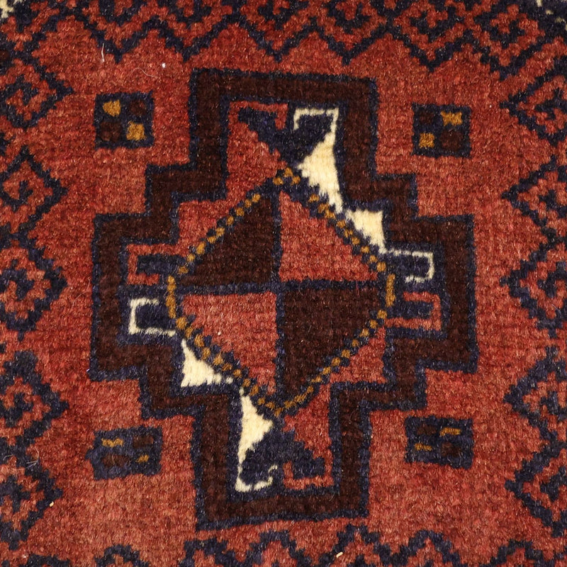 Løber Baluch-tæppe - 198 x 98 cm - mørkerød