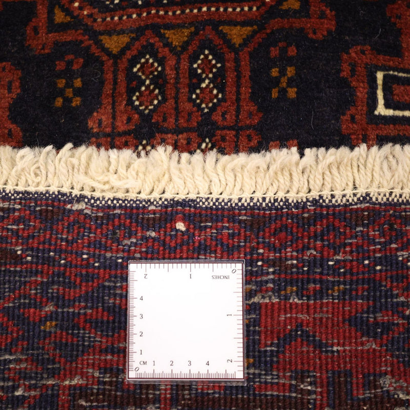 Løber Baluch-tæppe - 198 x 98 cm - mørkerød