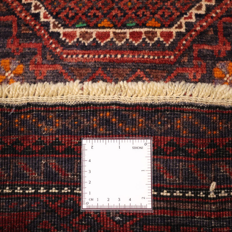 Løber Baluch-tæppe - 194 x 98 cm - mørkerød