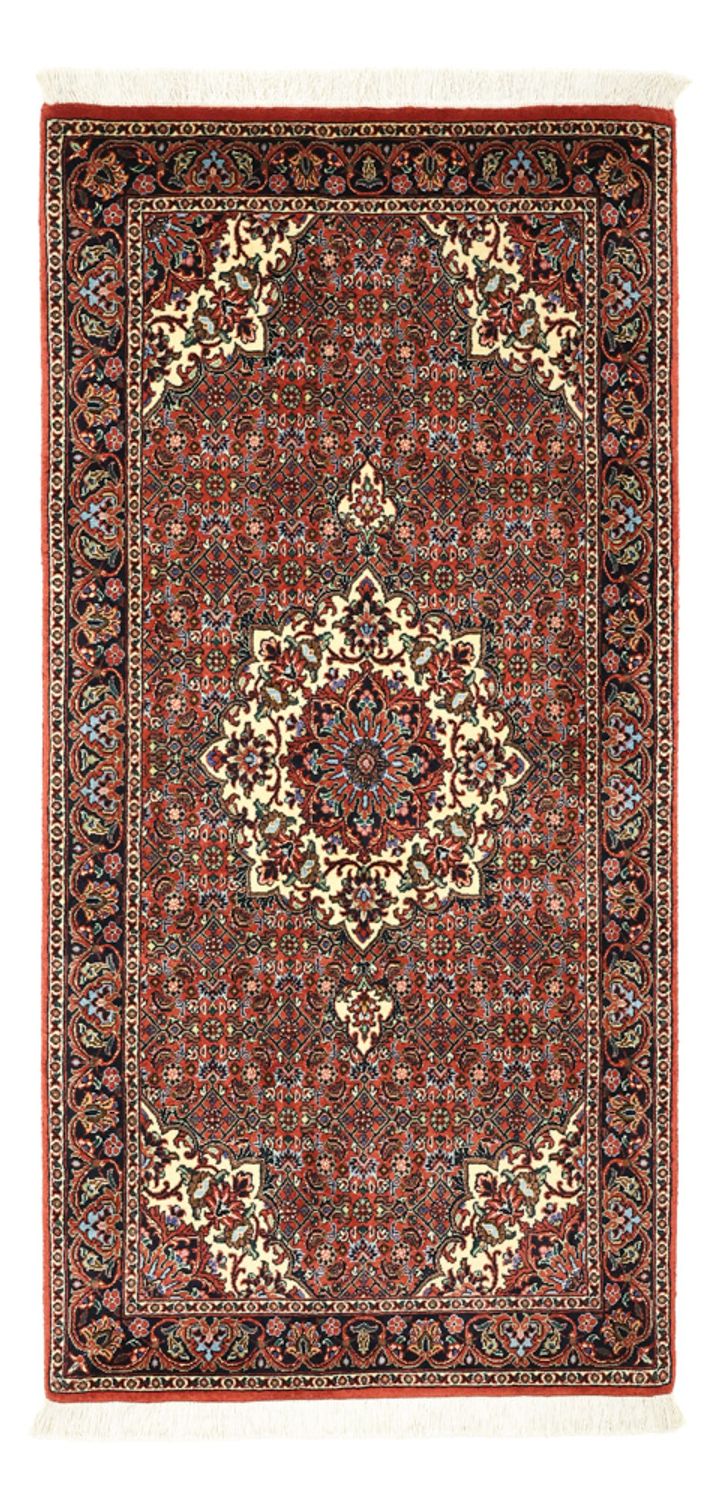 Persisk tæppe - Bijar - Royal - 147 x 72 cm - mørkerød