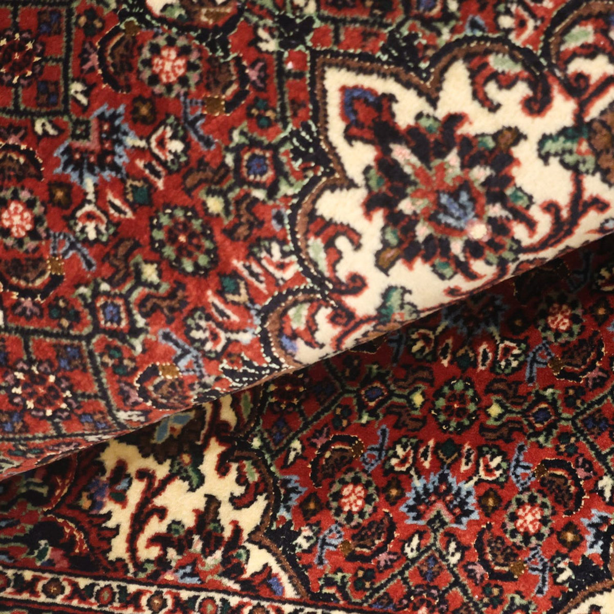 Persisk tæppe - Bijar - Royal - 147 x 72 cm - mørkerød