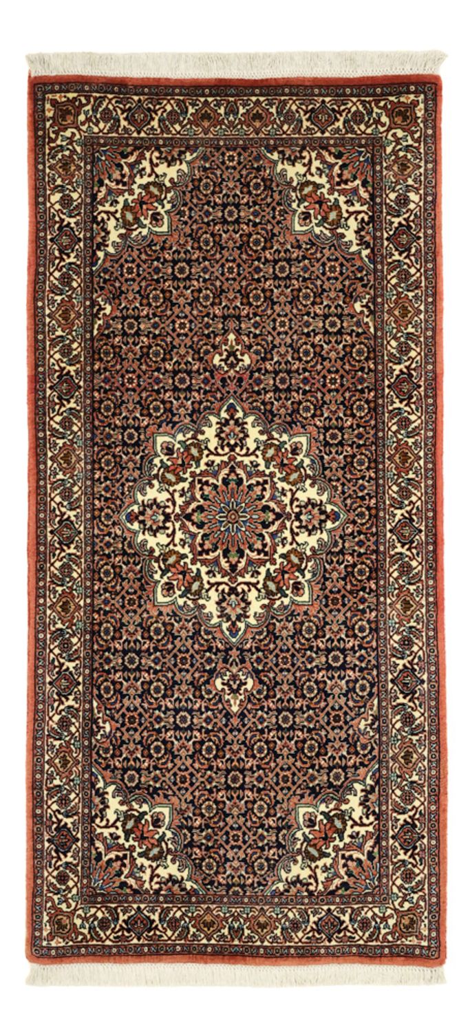 Persisk tæppe - Bijar - Royal - 149 x 69 cm - mørkerød
