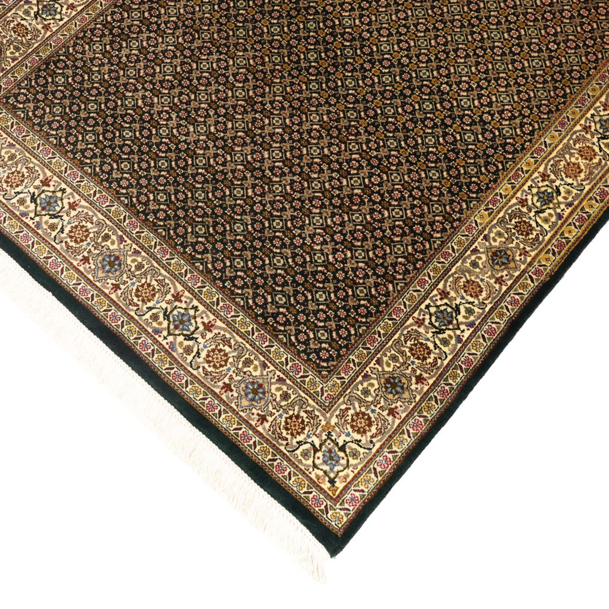 Persisk tæppe - Tabriz - Royal - 144 x 106 cm - olivengrøn