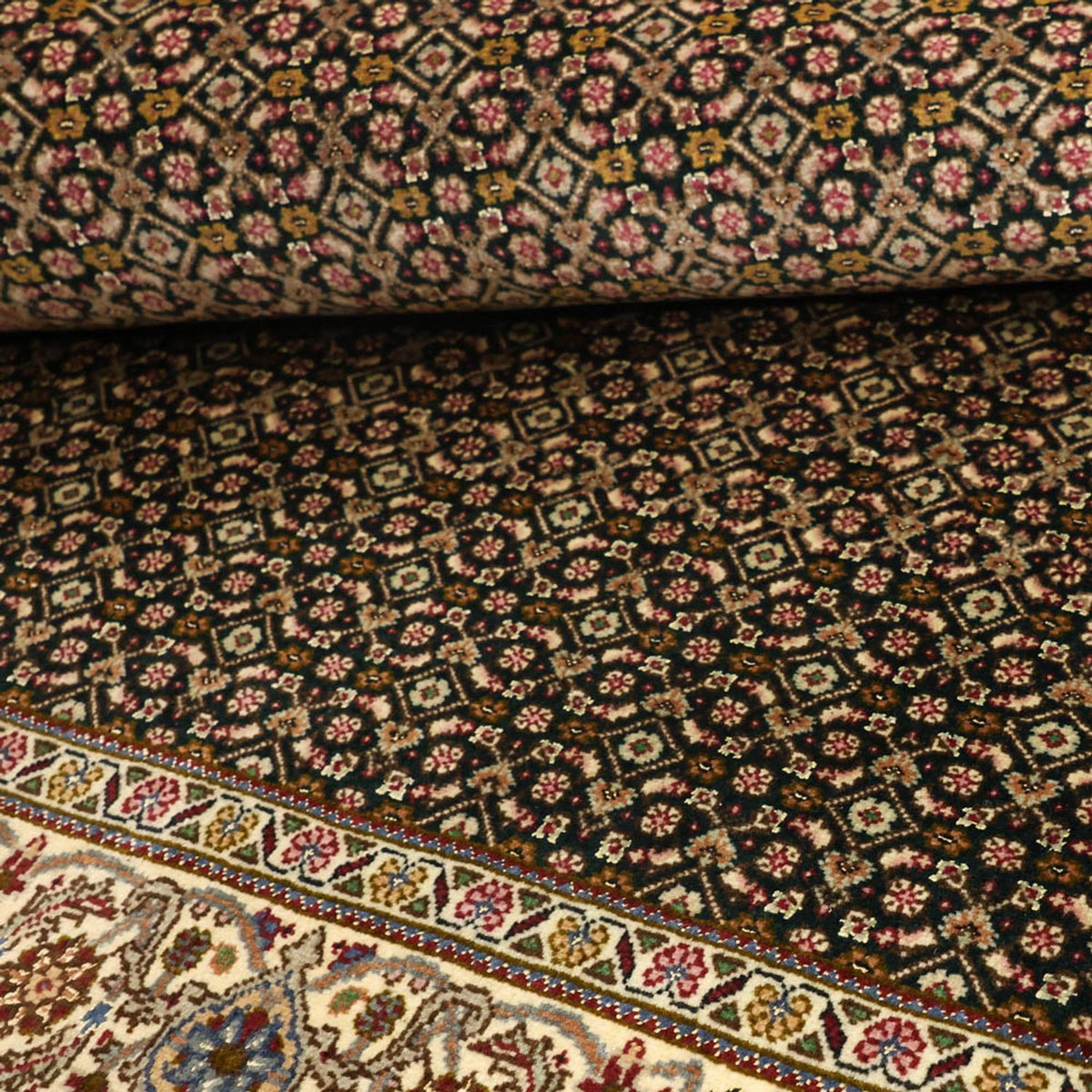 Persisk tæppe - Tabriz - Royal - 144 x 106 cm - olivengrøn