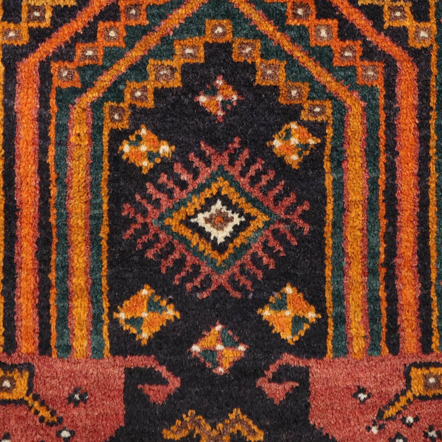 Løber Baluch-tæppe - 249 x 113 cm - mørkeblå