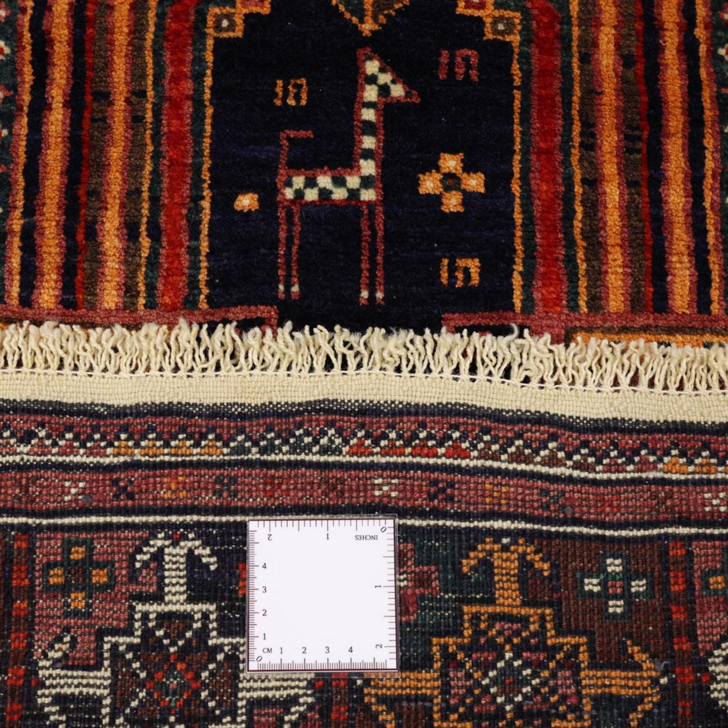 Løber Baluch-tæppe - 251 x 128 cm - mørkerød