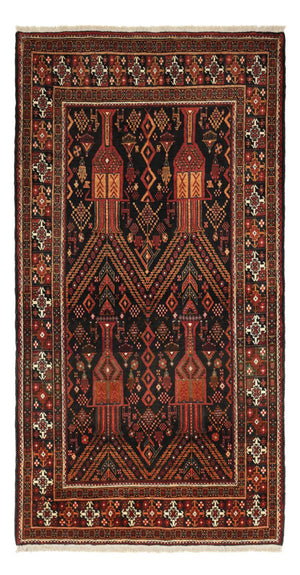Baluch-tæppe - 219 x 119 cm - mørkerød