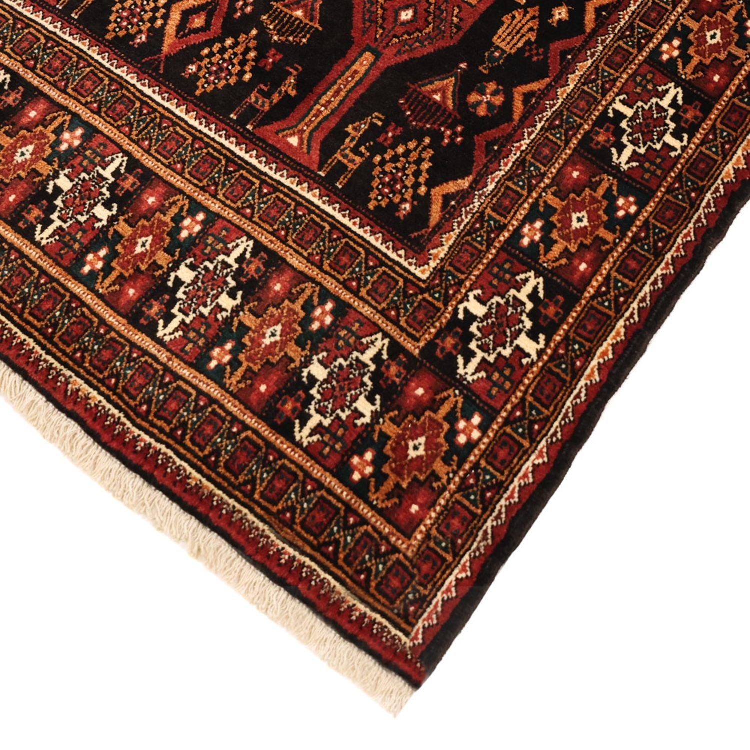 Baluch-tæppe - 219 x 119 cm - mørkerød