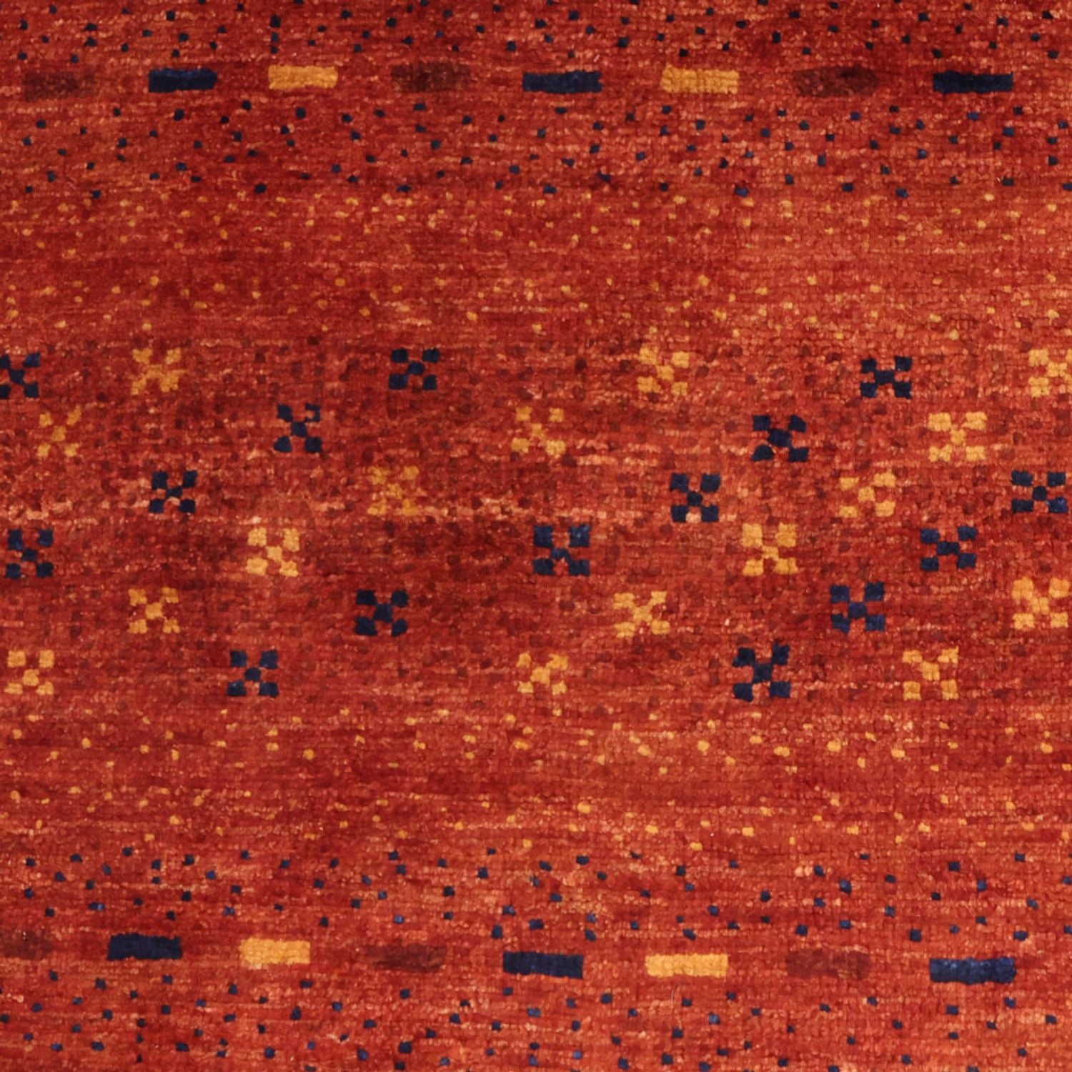 Gabbeh-tæppe - Kashkuli Persisk firkantet  - 111 x 101 cm - mørkerød