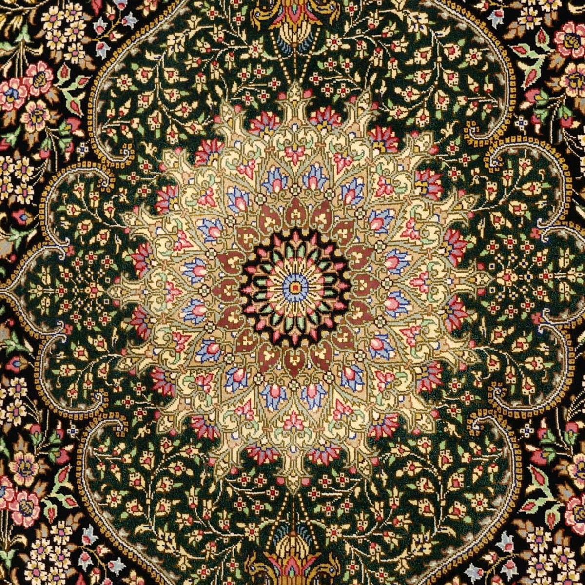 Persisk tæppe - Ghom - Royal - 156 x 99 cm - mørk beige