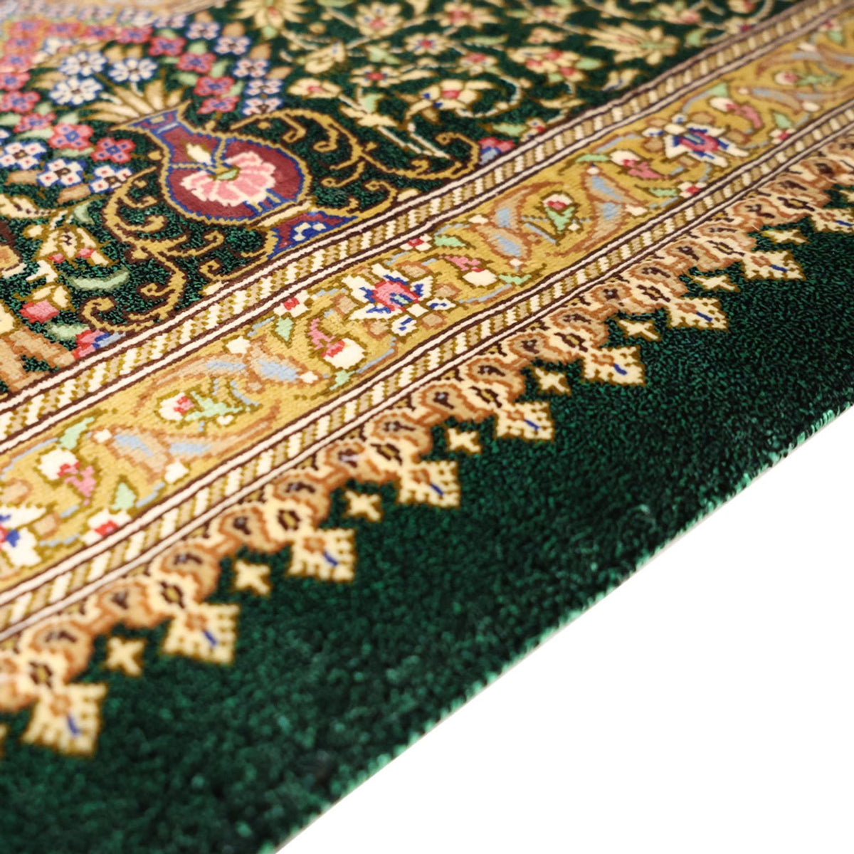 Persisk tæppe - Ghom - Royal - 156 x 99 cm - mørk beige