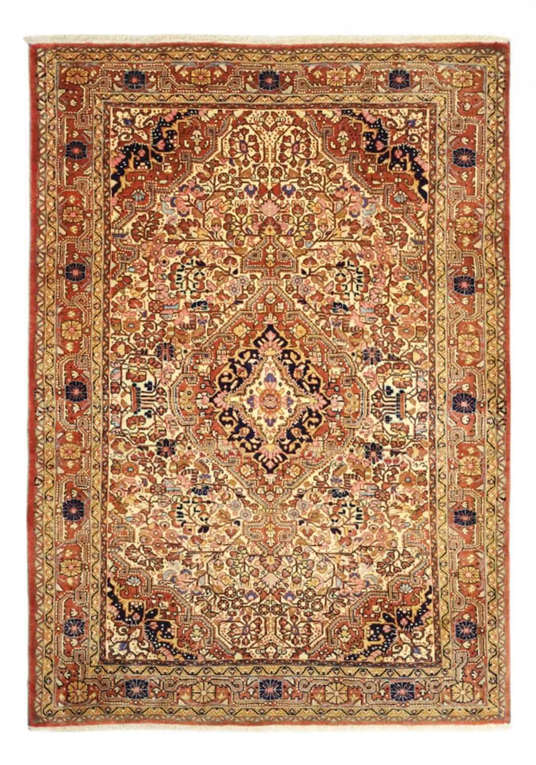 Persisk tæppe - Nomadisk - 151 x 109 cm - lys beige