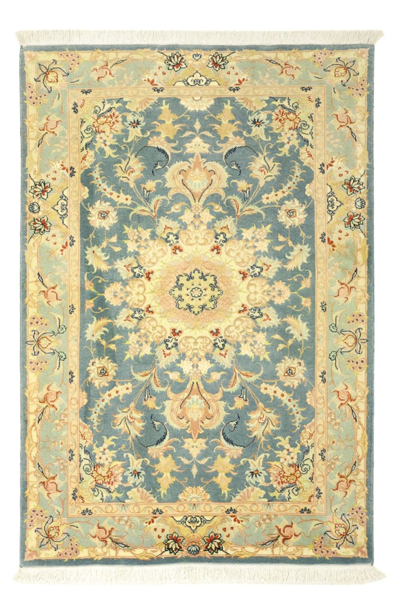 Persisk tæppe - Tabriz - Royal - 118 x 81 cm - lyseblå