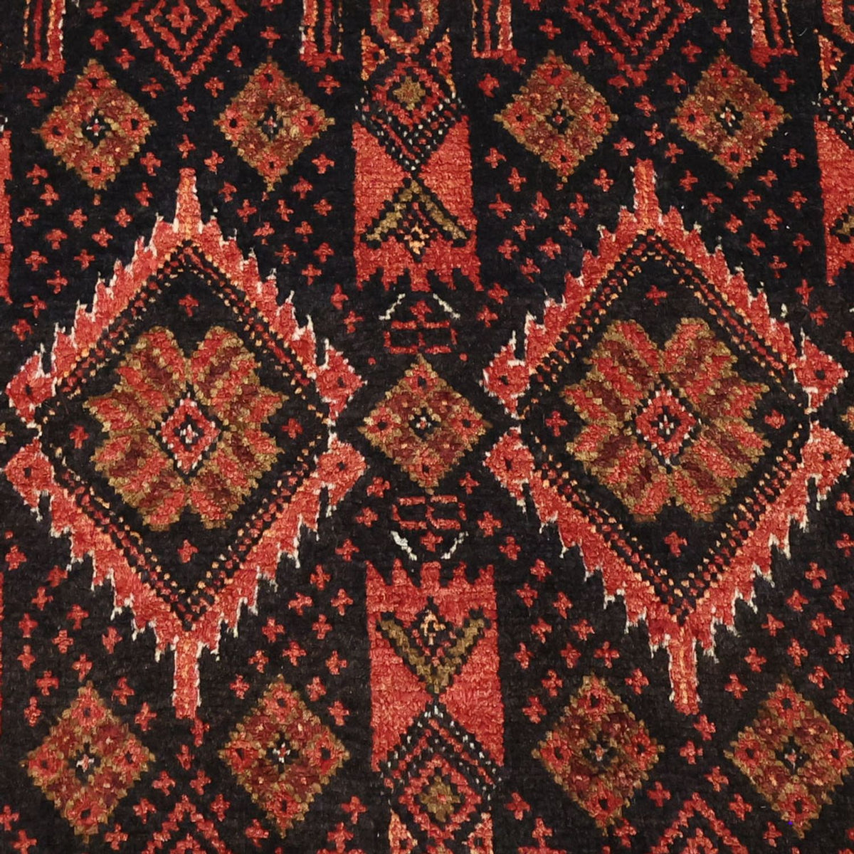 Løber Baluch-tæppe - 205 x 105 cm - mørkerød