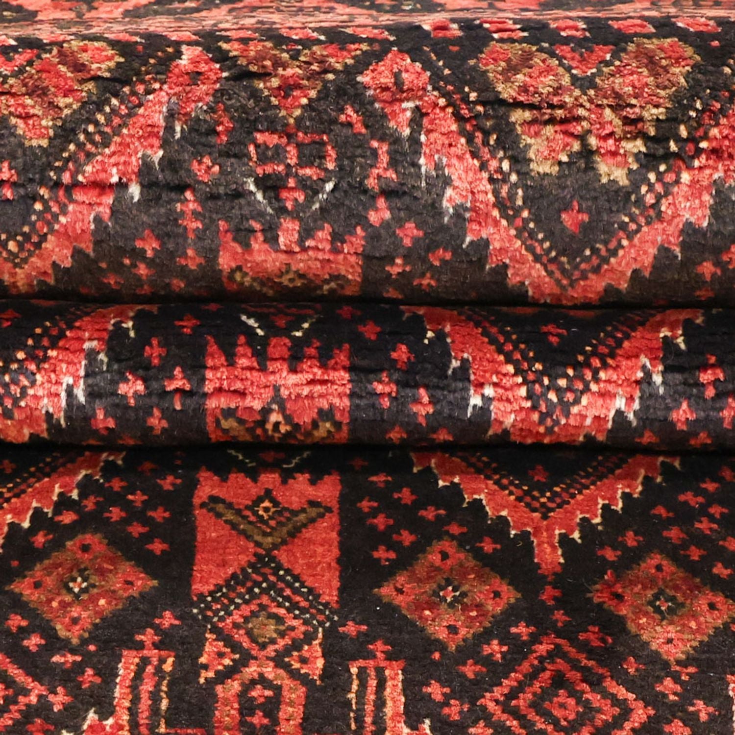Løber Baluch-tæppe - 205 x 105 cm - mørkerød