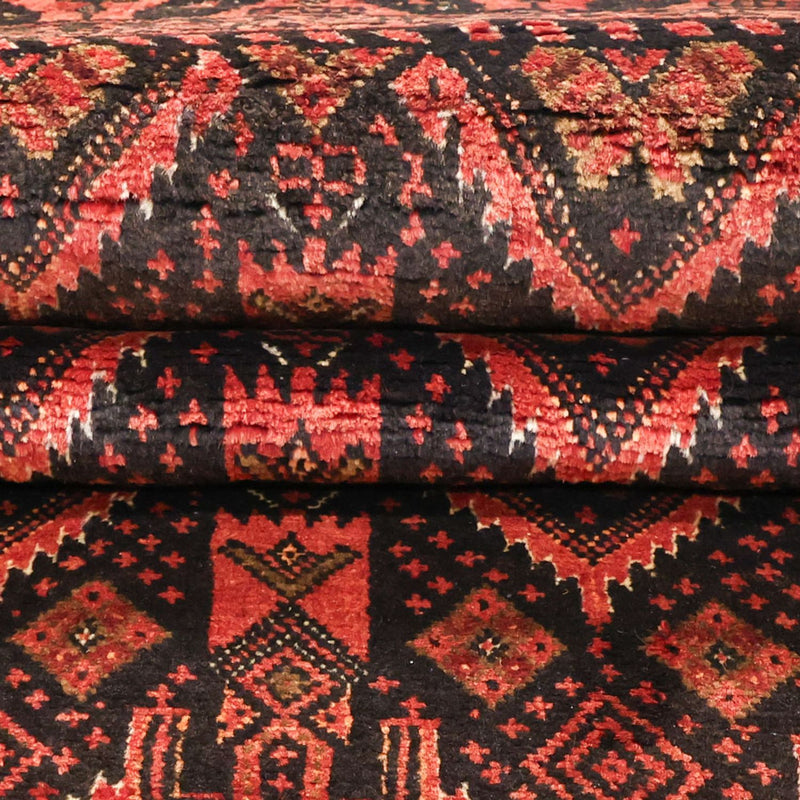Løber Baluch-tæppe - 205 x 105 cm - mørkerød