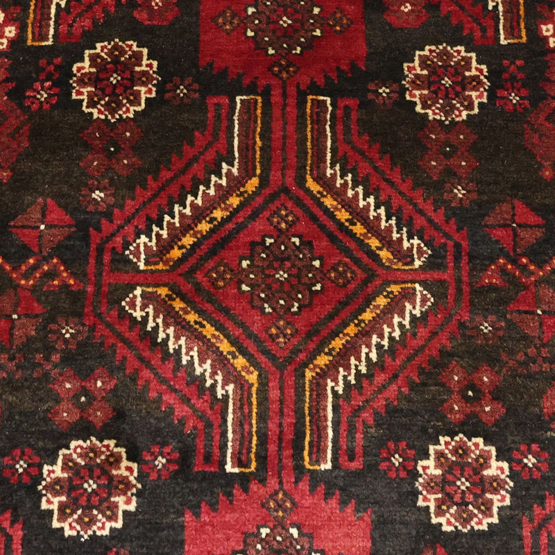 Løber Baluch-tæppe - 210 x 105 cm - mørkerød