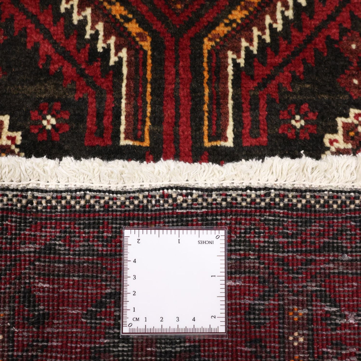 Løber Baluch-tæppe - 210 x 105 cm - mørkerød