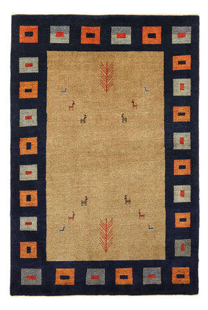 Gabbeh Tæppe - Loribaft Persisk - 156 x 105 cm - flerfarvet