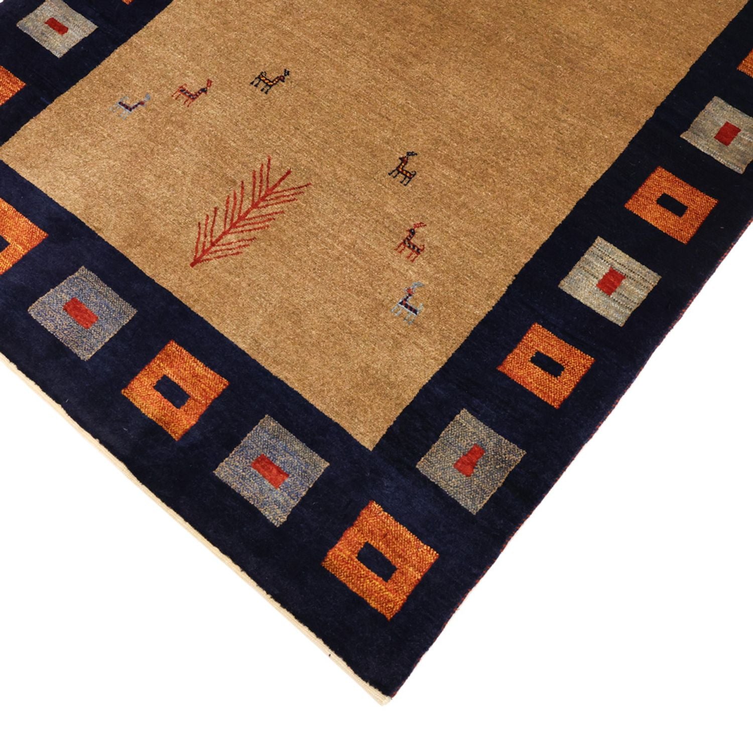 Gabbeh Tæppe - Loribaft Persisk - 156 x 105 cm - flerfarvet
