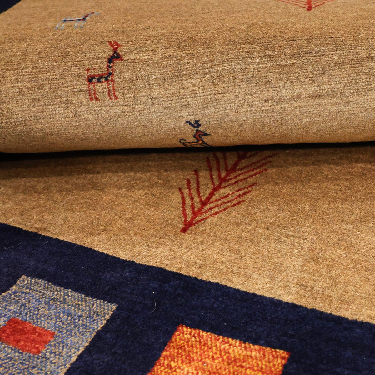 Gabbeh Tæppe - Loribaft Persisk - 156 x 105 cm - flerfarvet