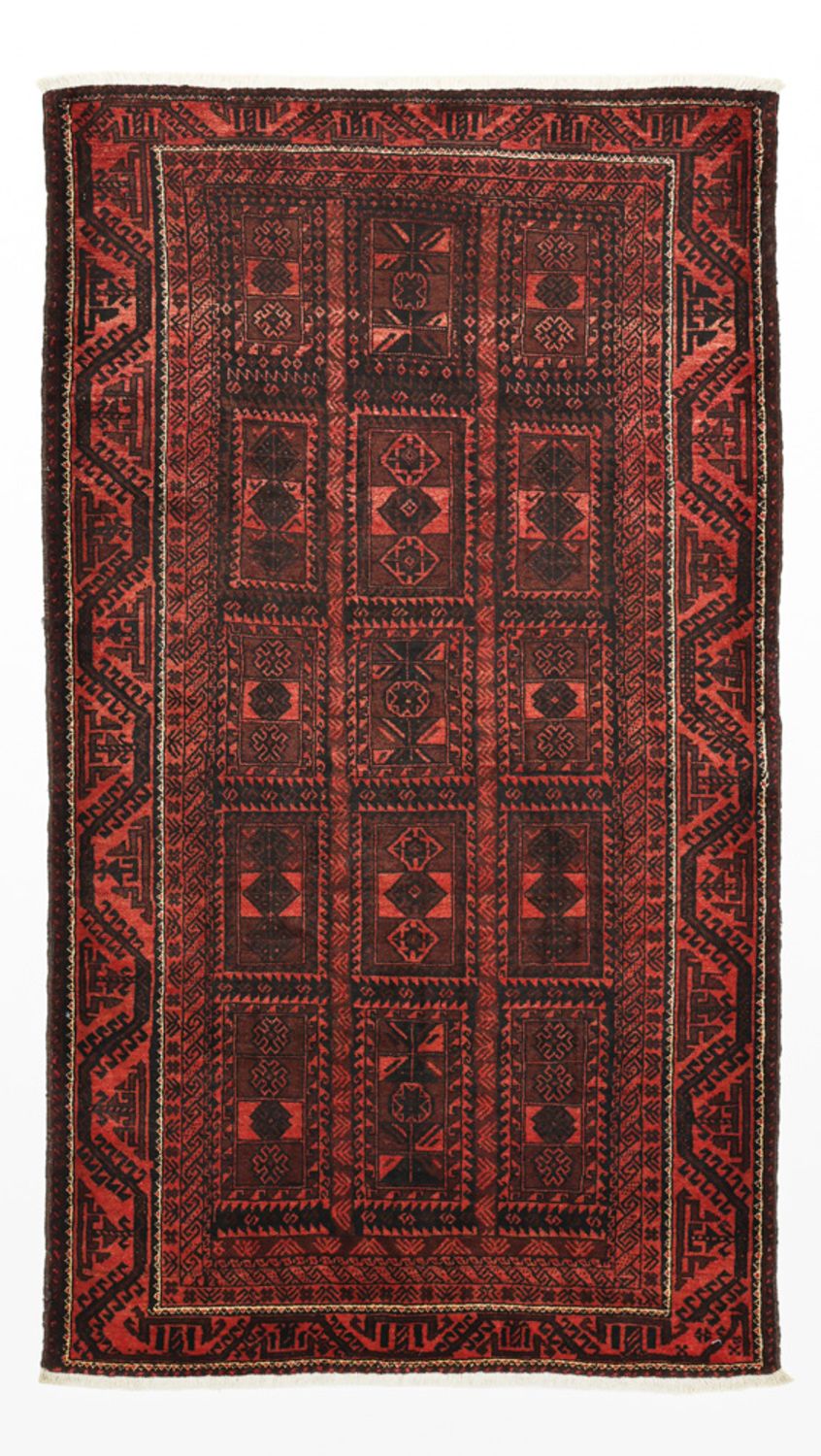 Baluch-tæppe - 205 x 117 cm - mørkerød