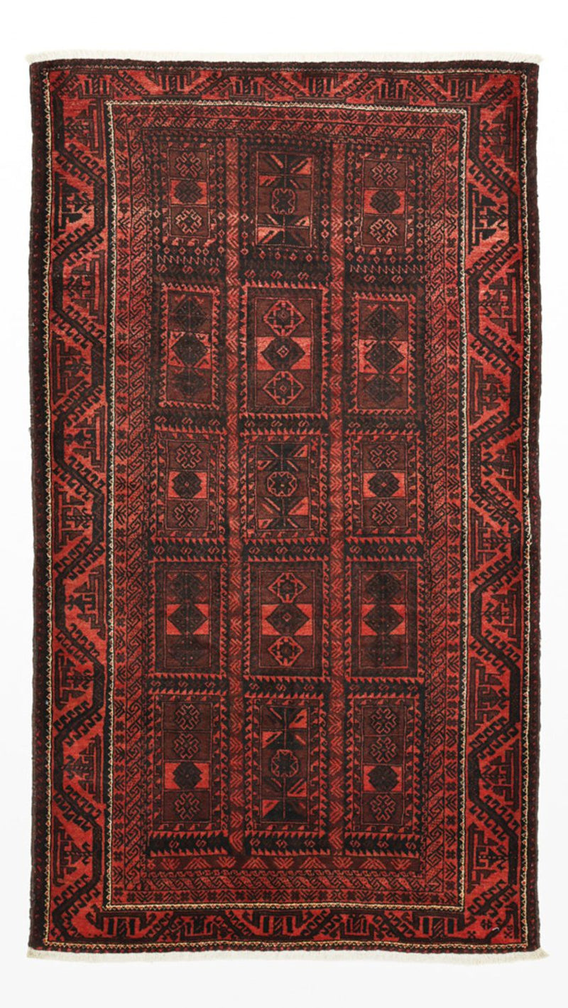 Baluch-tæppe - 205 x 117 cm - mørkerød